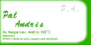 pal andris business card
